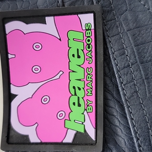 Heaven by Marc Jacobs Navy Croc-Embossed Star Faux Leather Pants 27 - Picture 8 of 8